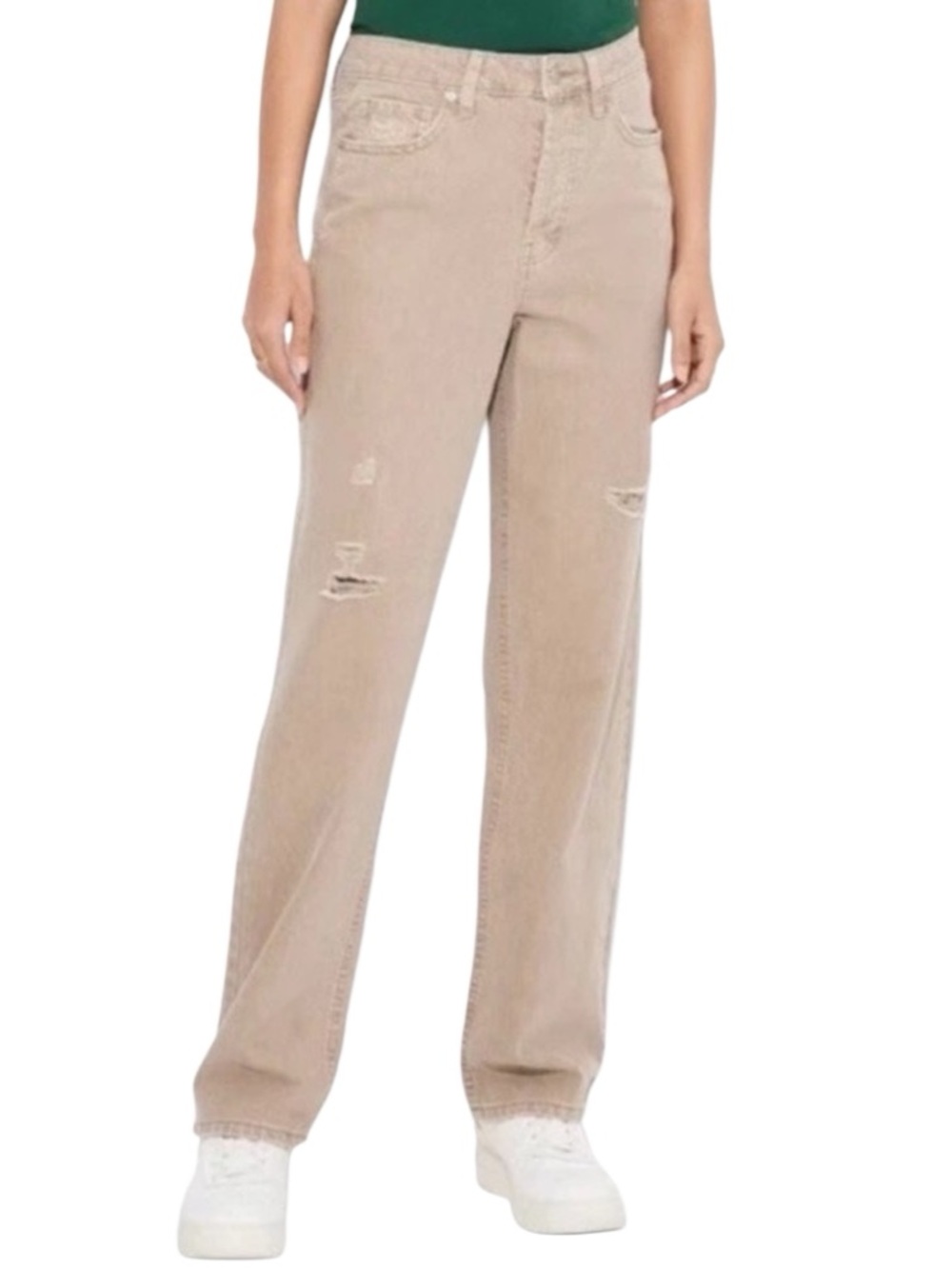 wild fable Taupe High-Rise Straight-Leg Jeans Size 12